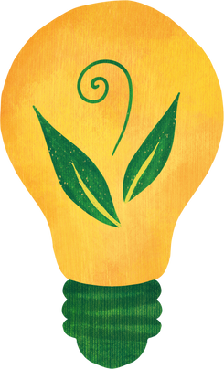 Textured Detailed Eco Friendly Eco Bulb Symbol